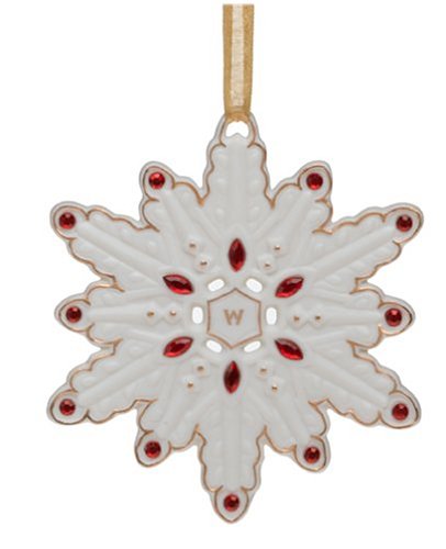 Wedgwood Snowflake Ruby Red Ornament