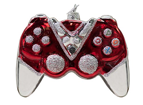 Noble Gems Game Controller Glass Ornament (Red)