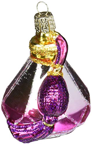 Old World Christmas Makeup and Glamour Gifts Glass Blown Ornaments for Christmas Tree Perfume Bottle