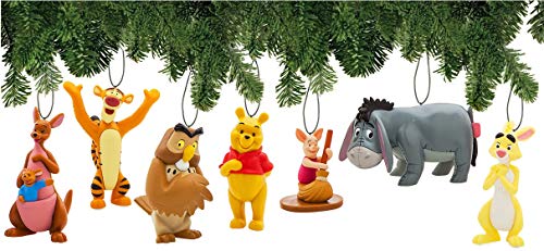 Disney Winnie The Pooh Ornament Set Deluxe Christmas Holiday Tree Hanging Ornaments