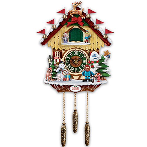 The Bradford Exchange Cuckoo Clock: Rudolph The Red-Nosed Reindeer 50th Anniversary Cuckoo Clock