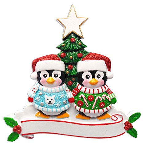 Polar X Ugly Sweater Couple Personalized Christmas Ornament