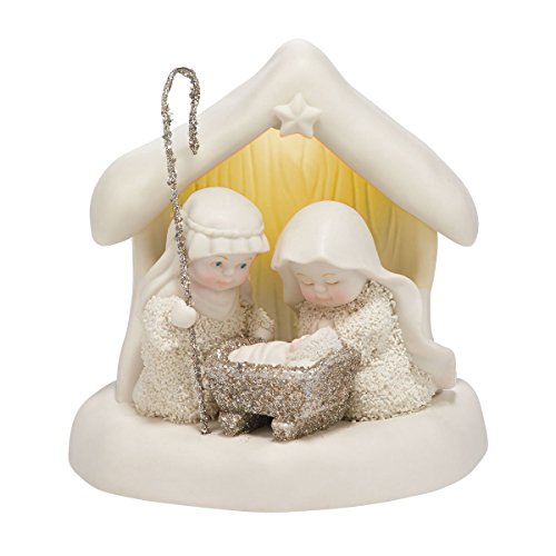 Department 56 Snowbabies “Beneath the Christmas Star” Porcelain Figurine, 4.7″ (Renewed)