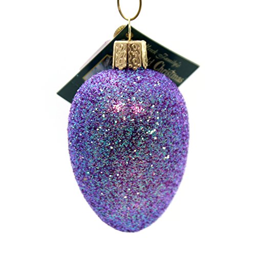 Old World Christmas Easter Egg Glass Ornament Color Dye 36159 Purple