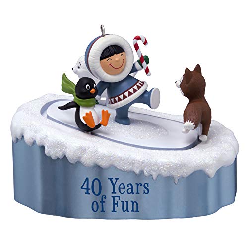 Hallmark Keepsake Christmas Ornament 2019 Year Dated Frosty Friends 40th Anniversary with Motion