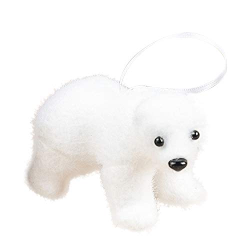 Luxsea White Polar Bear Ornaments, Hanging Christmas Decoration for Christmas Tree Decoration Festive Party Gifts