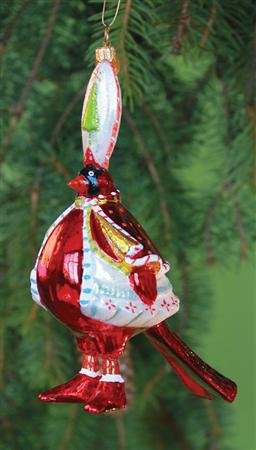 Patience Brewster Cardinal Glass Ornament