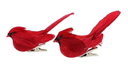 Raz 4-Inch Cardinal Clip-On Ornament Set of 2